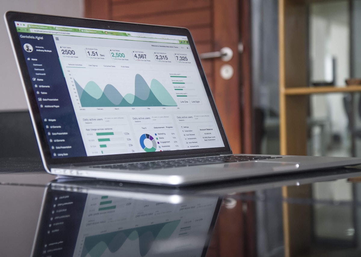 Web development analytics dashboard