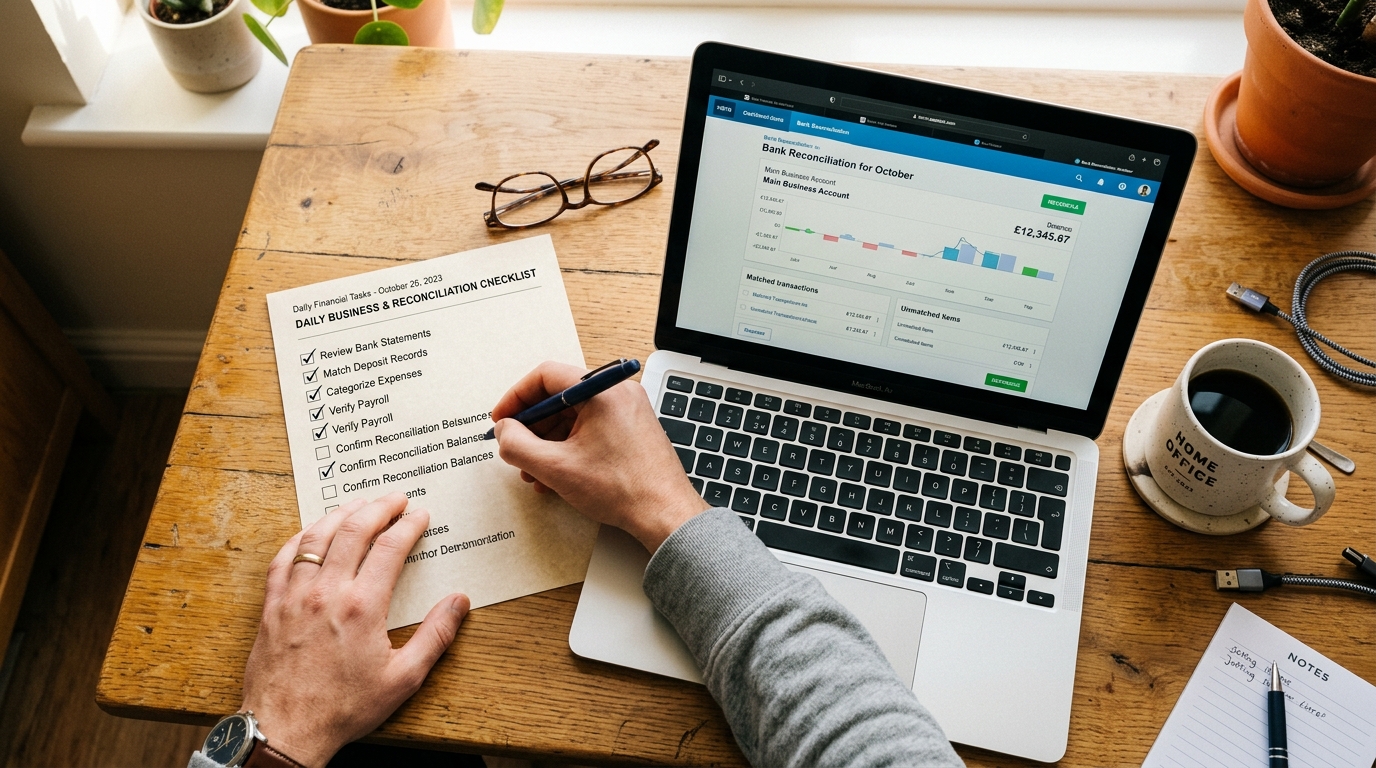 The Monthly Bookkeeping Checklist: 12 Tasks in the Right Order